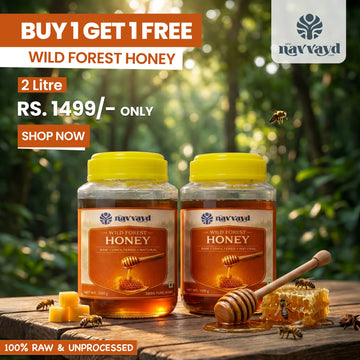 Wild Forest Honey 2 Kg  (2 Jars of 1 Kg Each)