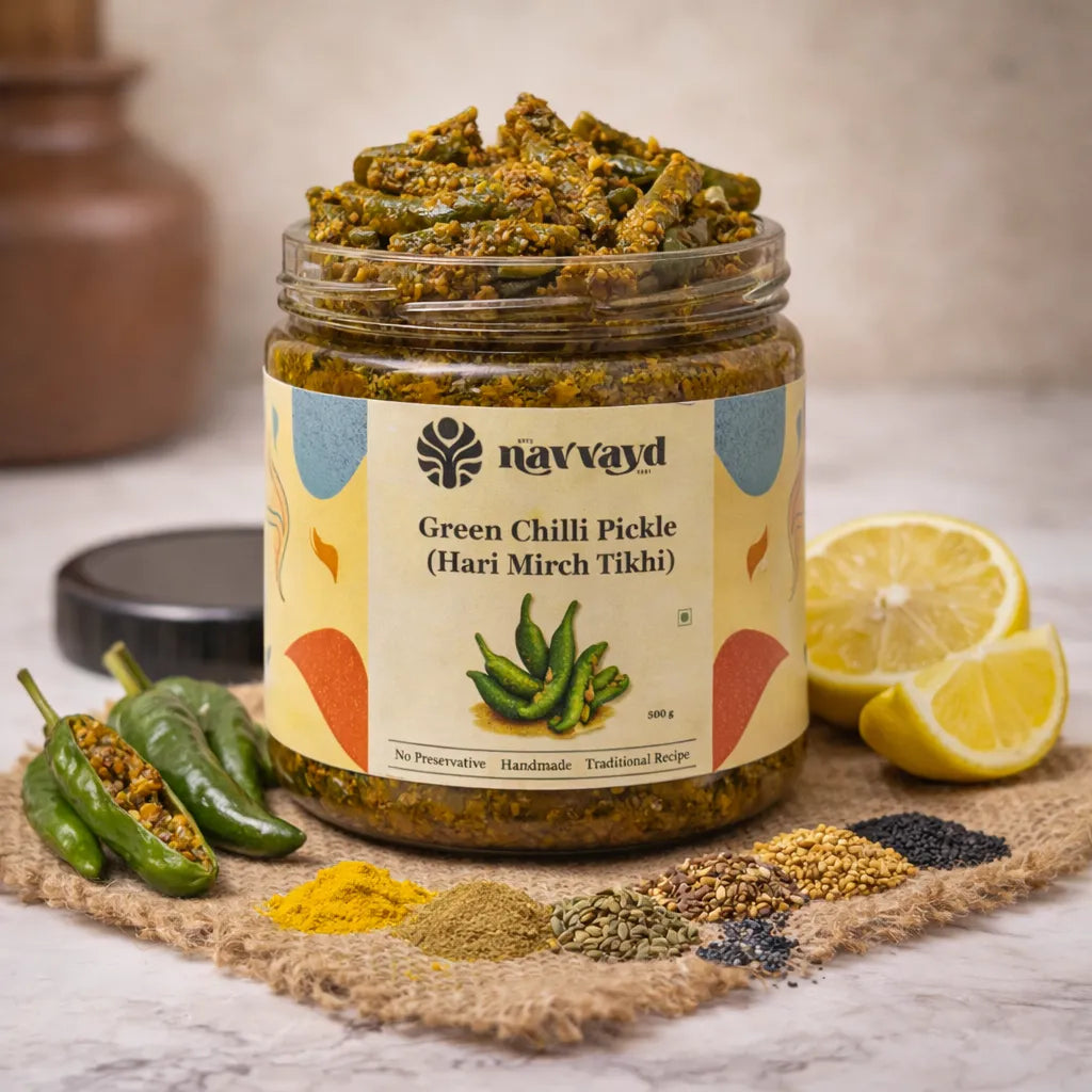 Hari Mirch ka Teekha Achaar | Green Chilli Pickle
