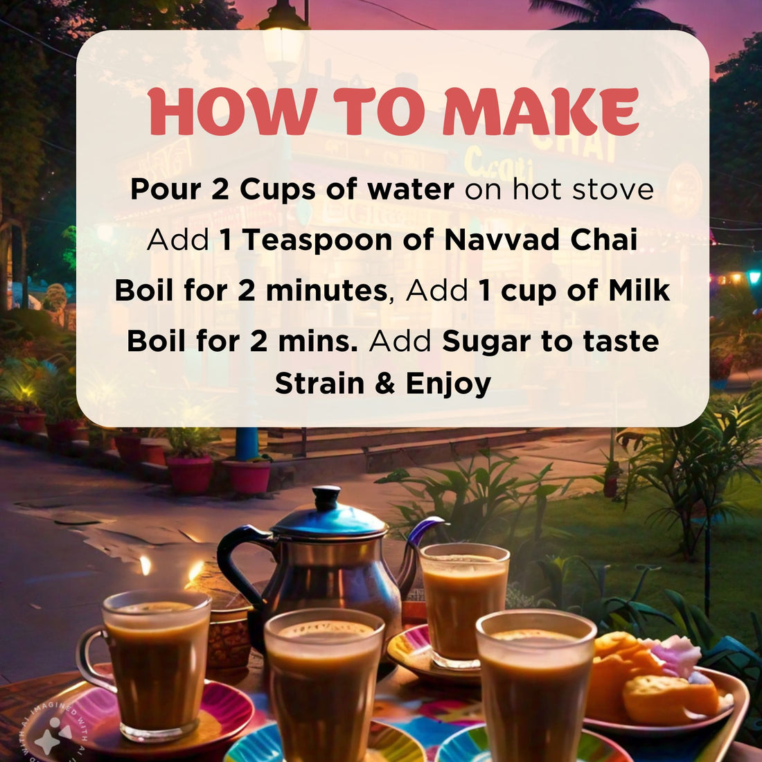 Navvayd Gold Chai  | Premium blend of Assam CTC and Darjeeling Leaves